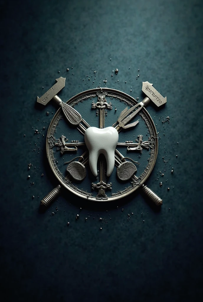 The Dental Crown Emblem

Form: A circular logo with an elegant design symbolizing the authority of the Evil Queen.

Logo Base: The background is black, creating a dark and mysterious atmosphere. Against this backdrop, a dark gold crown stands out, directly inspired by the Evil Queen's crown. The crown is unconventional, composed of sharp teeth, each representing a point of power. The crown's base is thicker and adorned with small, dark gray leaf details, evoking the thorns surrounding the Queen's castle.

Central Element: At the crown's center, a stylized, bright white molar tooth serves as a symbol of dental health. This tooth has roots extending downward, seamlessly connecting to a dark gray judge's gavel that vertically pierces the crown. The gavel is imposing, with minimal yet well-defined details, symbolizing the justice under the Queen's dominion.

Creative Details: The base of the crown, connecting to the gavel, has engraved small scales in a soft gold hue, subtly integrated to represent the law. The crown is also surrounded by a subtle dark purple halo, giving it a magical and malicious touch, evoking the influence of the Evil Queen.

Color Palette: Black background, dark gold for the crown, bright white for the tooth, dark gray for the gavel, and dark purple for the halo."

For an AI to process this information more effectively, consider providing additional context or keywords such as:

Theme: Dark fantasy, evil queen, dental motif
Style: Gothic, intricate, symbolic
Target audience: Adults, fans of dark fantasy, horror
Purpose: Logo for a fictional character, product, or brand