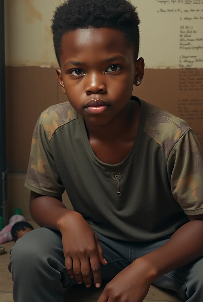 african teenager boy in coma in a hospital