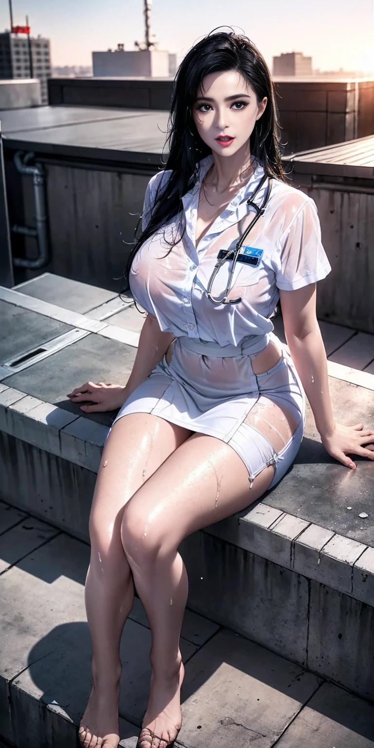 firm skin,(muscular body:1.5)(1 girl:1.5), (Natural and shiny skin texture:1.4),woman in her early 20s,nurse,(Raw photo,8k:1.5),place:Bright and clean hospital room,(big ass:1.5),big breasts,(exposed skin:1.3),(She is wearing a white and sexy nurse uniform.:1.5),white and beautiful nurse cap, (legs open:1.5),(expression of agony:1.5),(my crotch is wet:1.4),Grabbing the buttocks with your hands, (Spread your legs and show off your wet crotch:1.5),(low angle shot),(highly detailed human body:1.5),(sexy pose:1.5),(Crouching cowgirl pose:1.5),(Height 180cm or more:1.2)