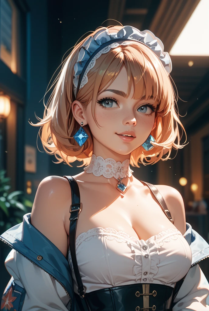 (masterpiece)(8k)(cute)(18-year old woman)(1girl:1.5)(solo:1.8)(from above)(lying on bed)(facial close-up)(wild messy hair:1.3)(short hair:1.3)(orange hair)(flat chest:1.6)(white bandana:1.2)(lime green pupils)(glossy skin)(glossy lips:1.3)(glossy eye-shadow:1.5)(choker necklace)(casual clothes:1.3)(sexy:1.3)(blush:1.4)(semen:1.5)(pubic hair:1.2) rossdraws pastel vibrant, rossdraws cartoon vibrant, style anime 8k, beautiful portrait, artgerm colorful!!!, ! dream artgerm, beautiful anime girl, styled digital art, art wallpaper 8k, digital art, extremely detailed artgerm,