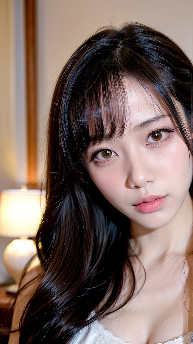 1girl in、beautiful vintage color、Instagram(Photorealsitic、hight resolution:1.4)、((Puffy eyes))、Staring at the viewer、、full body Esbian(8K、Raw photography、top-quality、masterpiece:1.2)、(realisitic、Photorealsitic) :1.37)、(foco nítido:1.2)、Professional Writing、photon maping、Radio City、Physically Based Rendering、(de pele branca:1.2)、(small tits:1.2)、Viewer's Perspective、(Middle hair:1.5)、portlate、Purple Eye、(silber hair:1.1)、bangss、(symple background:1.4)、独奏、The upper part of the body、realisitic、(masterpiece:1.4)、(top-quality:1.4)、(glowy skin)、fashionGirl、makeups、A smile(skinny、Mouth closure、full of shyness:1.3)、(an lingerie、Small valley:1.5)、Medium bust、sexypose、