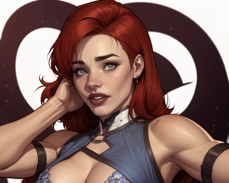beautiful detailed eyes, beautiful detailed lips, extremely detailed eyes and face, long eyelashes, 1girl, cosplay, Kim Possible cosplays as Aloy from Horizon games, intricate detailed costume, high quality 3D render, cinematic lighting, photorealistic, hyper detailed, vibrant colors, warm lighting, dramatic pose, dynamic action, epic fantasy