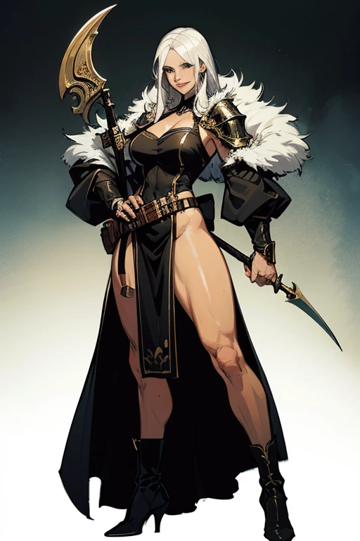 (Masterpiece, plain background:1.2) Female full body, standing straight symmetrical feet together, blood dark elf, dark skin, long messy white hair, 2longs elf ars, circlet, yellow eyes, 1990s (style), female 1sologirl