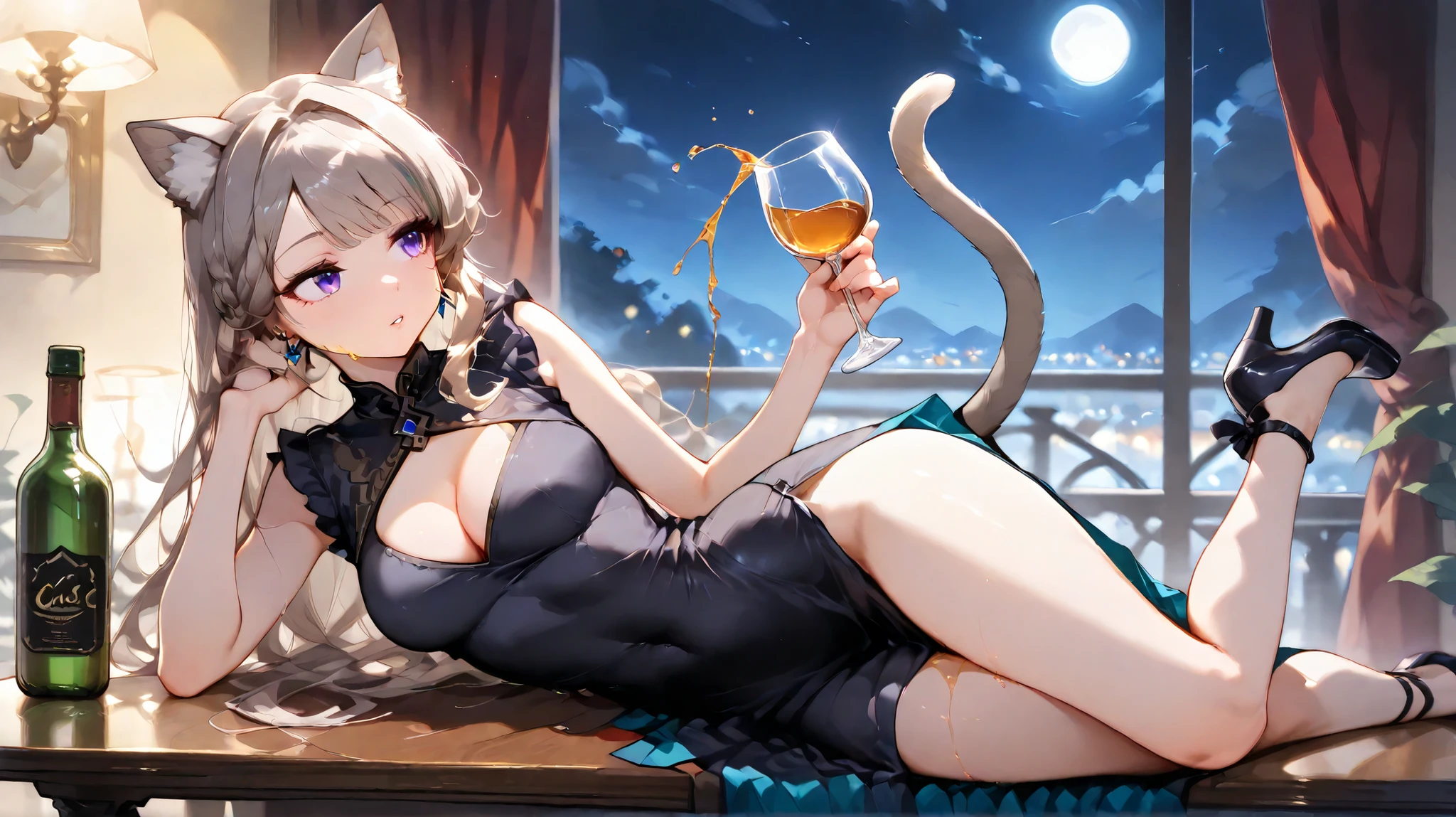 1 girl, ornament hair, swim suit, hands, wave hair, blonde hair, cat ears, long hair, beach scene, sea on focus, white swim suit, more details on her clothes, sea, night, smiling, ornament hair, long hair, 1 girl, Looking at the viewer, flowing hair, cat ears, Beautiful Eyes, Plump and glossy lips, white swim suit with too many frills, bubbles in the air, beach scenery, sparkle, solo, centered girl, cowboy shot, perfectly body, perfectly hands, two arms, two legs, two hands, five fingers, perfect anatomy, glowing hair, cat ears, 1girl, dress, solo, flowing hair, floating hair, ornament hair, perfectly body, perfectly hands, on the sea, sparkles, more details on her clothes, dress with transparency, golden details on her dress, night, holding a ice cream, Best quality, full Body, two arms, two legs, two hands, five fingers, cat ears, beach scene