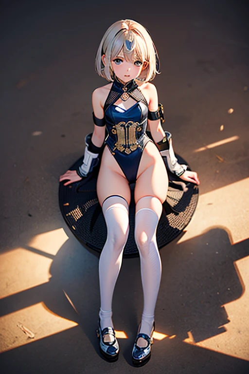 Nipples、Place your hands behind your head, Show me your armpits、Highest quality,masterpiece,8k,One Girl,((((((s old)))))),orgasm,blush, Sweat,fuuma_home town,(change,,Bobcut,Flat Chest, short hair,Wavy Hair:1.5),blonde,short hair,black ,black thighhighs,garter_strap,blackい肘_gloves,Green Gem,thigh_boots,Turquoise Eyes、Please make me blonde、Give me a mocking look、陰部とNipples、naked、Taunt