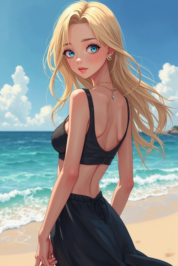 ((masterpiece)),(illustration),(((best quality)),iridescent, high resolution illustration,Amazing,highres,intricate detail, extremely detailed CG unity 8k wallpaper ((zelda)), full body, large breasts, (delicate cute face), blond long hair, lovestruck,(green eyes), smile, joyful, young teen, narrow waist, young girl, 15 year old girl, seductive, tight body, wavy hair, outdoors, sexy pose, micro bikini, pussy, cleavage, side view