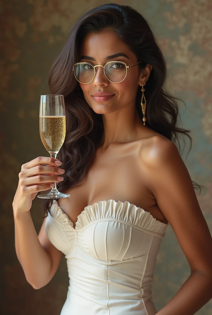 close up of a woman standing behind a high desk, her tits covered by white glasses, wearing a big white hat and a wide open jacket, no shirt, no bra, (((two ((white)) wine glasses in front of her tits))), (((white glasses))), in the background a white wall and a white door, white background, a black and white photo by Jerry Weiss, pinterest, art photography, elegant, black and white, whimsical, black and white photography, b&w