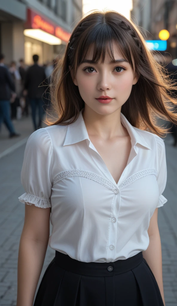 Slender Asian girl, Kpop Idol, ((maid's uniform)), ((of the highest quality, 8K, masutepiece: 1.3)), Crisp focus: 1.2, Beautiful woman with perfect figure: 1.4, Highly detailed facial and skin texture, Detailed eyes, ((skinny)), Beautiful face, Symmetrical face, full-length, A sexy, fullnude