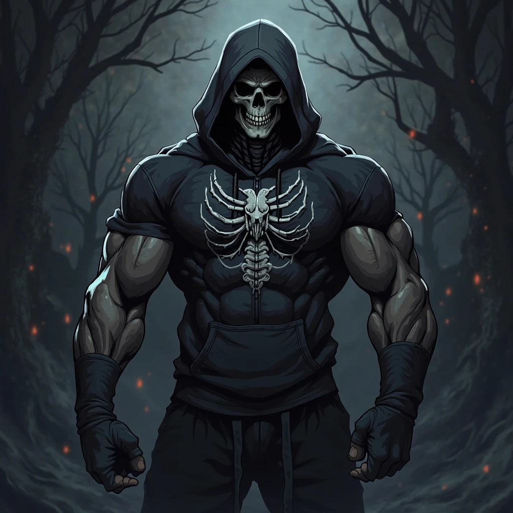 Exercised muscular grim reaper in ultra detailed briefs, full body pose, stern expression, 3D render, male solo, realistic, masterpiece, highest quality, chiseled abs and biceps, intricate details, dramatic lighting, unreal engine, trending on ArtStation, detailed textures, sharp shadows, expressive, masculine appeal, black and red attire, flowing cloak, intense gaze, realistic facial features, bold and fearless, lantern in hand, realistic muscle definition, detailed shading, moody atmosphere, peak physical condition. (By XenonArt, by DeathScape, by ReaperKing, ultra high resolution, perfect anatomy, highly detailed picture)
