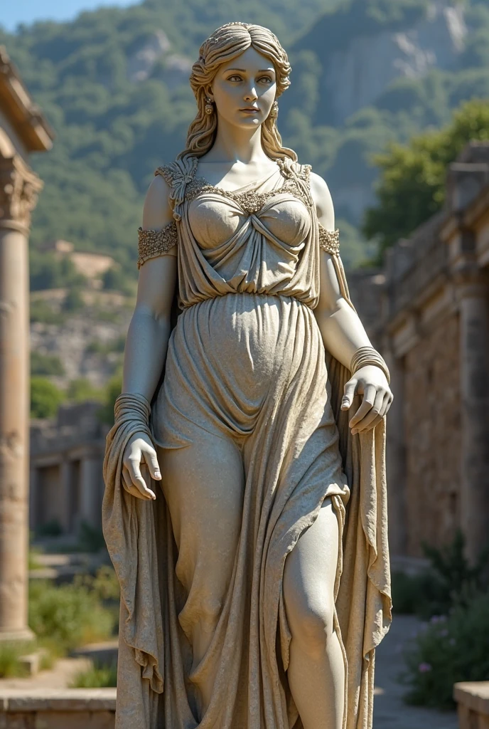 Aphrodite. An marble statue of Aphrodite. Elegant yoni.