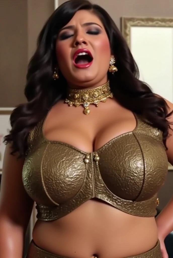 Above half body closeup photo of Rashmika mandanna, ((free shaggy hair)), ((tall body)),(( looking at viewer)),((big cheeks)),30 year old woman,1woman,solo,breasts,(fleshy face),long hair,cleavage,black hair,navel,midriff,lingerie, bedroom ,
best quality,masterpiece,illustration,an extremely delicate and beautiful,CG,unity,8k wallpaper,Amazing,finely detail,masterpiece,official art,extremely detailed CG unity 8k wallpaper,incredibly absurdres,huge filesize,ultra-detailed,highres,extremely detailed,beautiful detailed girl,realistic,broad fleshy body, ((perfect eyes nd eyebrow))