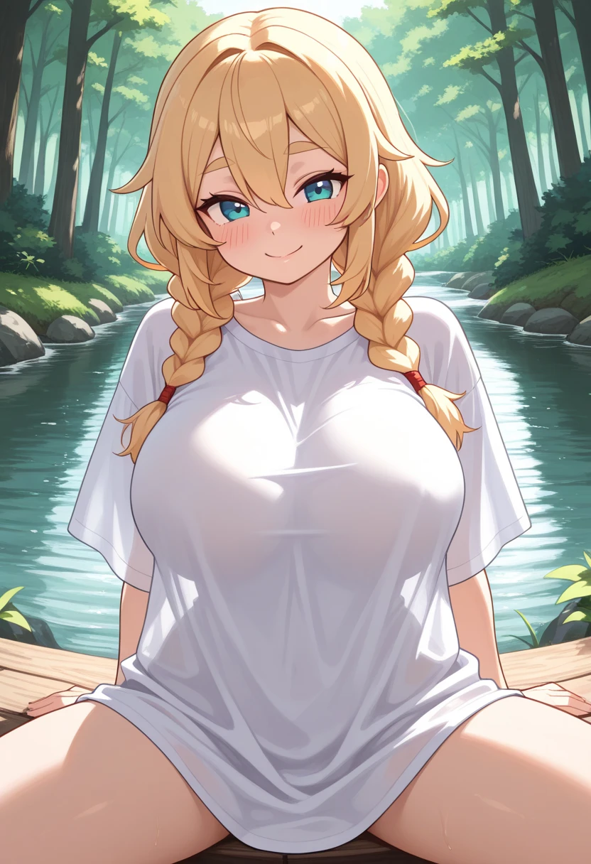 mastute piece,Best Quality,insanely detailed,8k cg,nsfw,
(shoot upper body:1.3),
(1girls:1.3),standing,looking at viewr,body in front,both arms behind back,(Trekking wear、rucksack),(bare breasts:1.2),(bare crotch:1.2),
break,
blush,shy,(trembling:1.2),(Yellow Hair:1.4),Twin tail hair、
break,
perfect breasts,perfect teats,(open mouth:0.9),(large breasts:1.2),
Mountain trail,