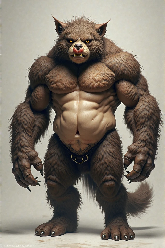 Muscular and hairy man