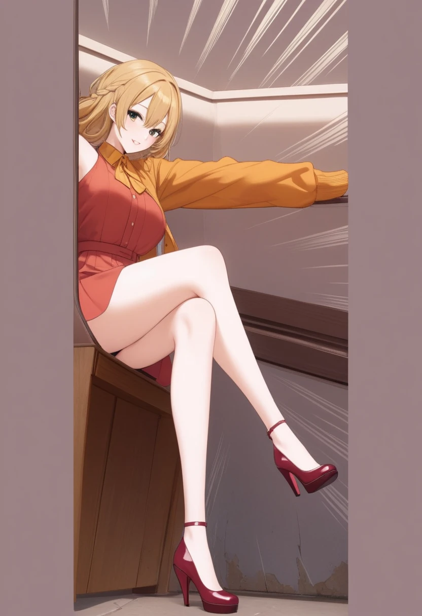 score_9,score_8_superior,score_7_superior,One girl,sole, barefoot,Feet Focus,View your viewers,Sitting,Sweat, A woman in a trench coat is smiling elegantly