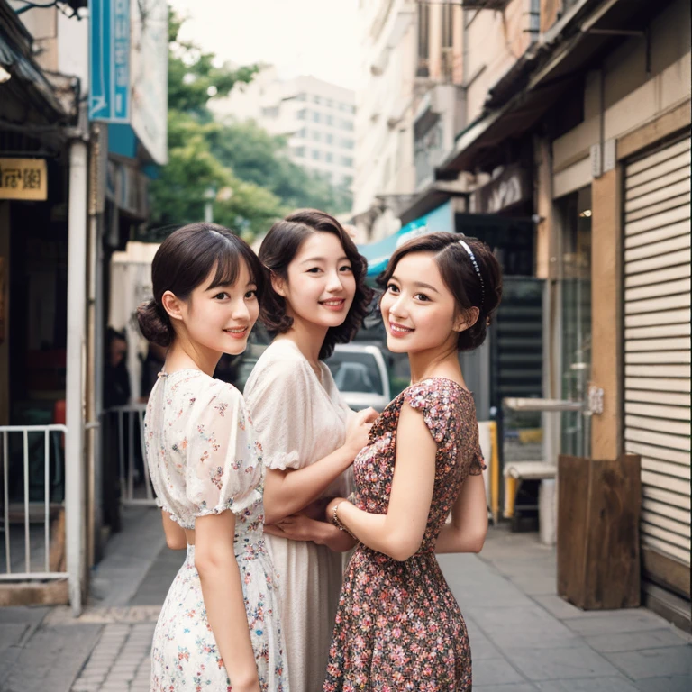 3 pregnant women,Three pregnant women,late ?????????,Very big belly,?????????,Round belly,Huge belly,spherical,large full ???????,Colossal ????,The season is spring、Cherry blossoms are blooming、Two Japan women taking photos in a park on the Sumida River in Japan、One was a 27-year-old woman.、Loose and fluffy long bob hair、One is a 31-year-old woman with ????????????? and long bobs....The two are having fun、I'm wearing a sleeveless dress、I'm wearing a cardigan、street snap、Adult personal clothes、ssmile、Look at me with a kind smile.、The background is Tokyo、The bra is visible through the gap in the sleeves、I'm seducing you by showing you my bra、Brachira、You can see the bra through the gap