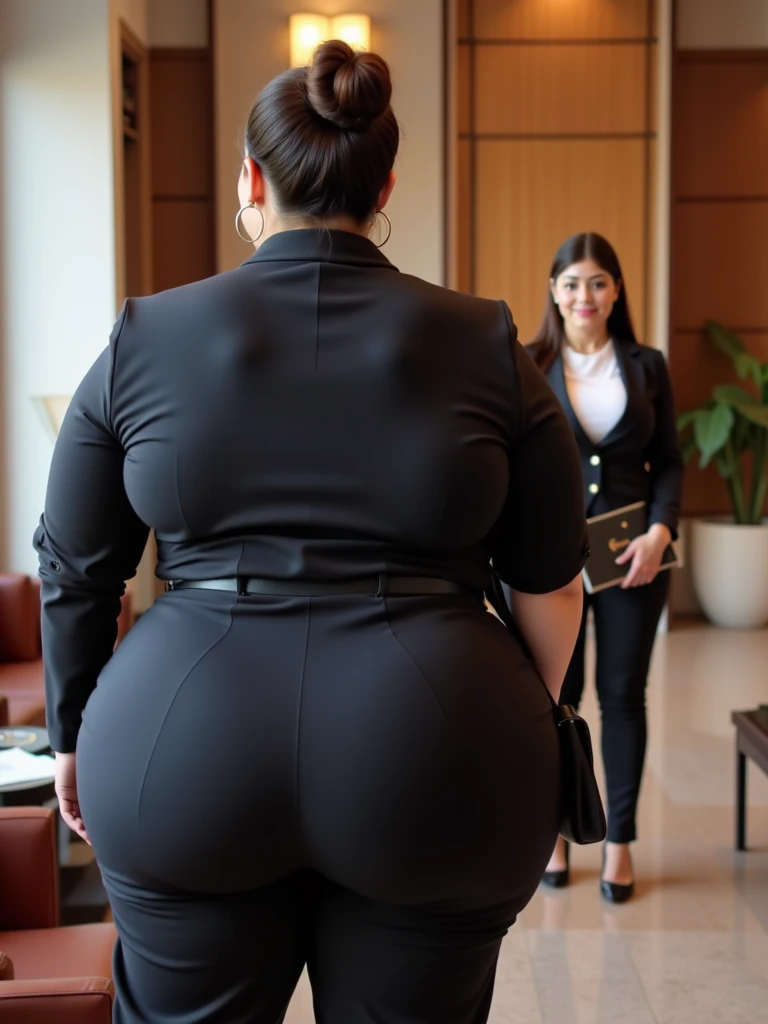 (dark madder red blouse,sleeveless,arms-baring:1.3),sideshot,black and long flare skirt,(man and woman standing,man grabbing woman's ass:1.3),,thick arms,single mole on cheek,black hair,voluminous hair,unkempt hair,plump tall woman,(blushed and crying),27 years old,(fair skin:1.3),(cute eyes,tareme),plump oval face,light makeup,standing in train,(groped,pov hand on buttocks,pov hands grabbing her ass:1.2),skirt lifted,