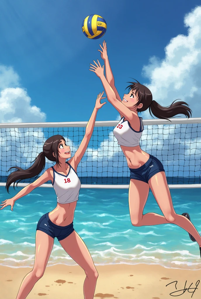 women's (beach volley) . (muscle: 2.0)