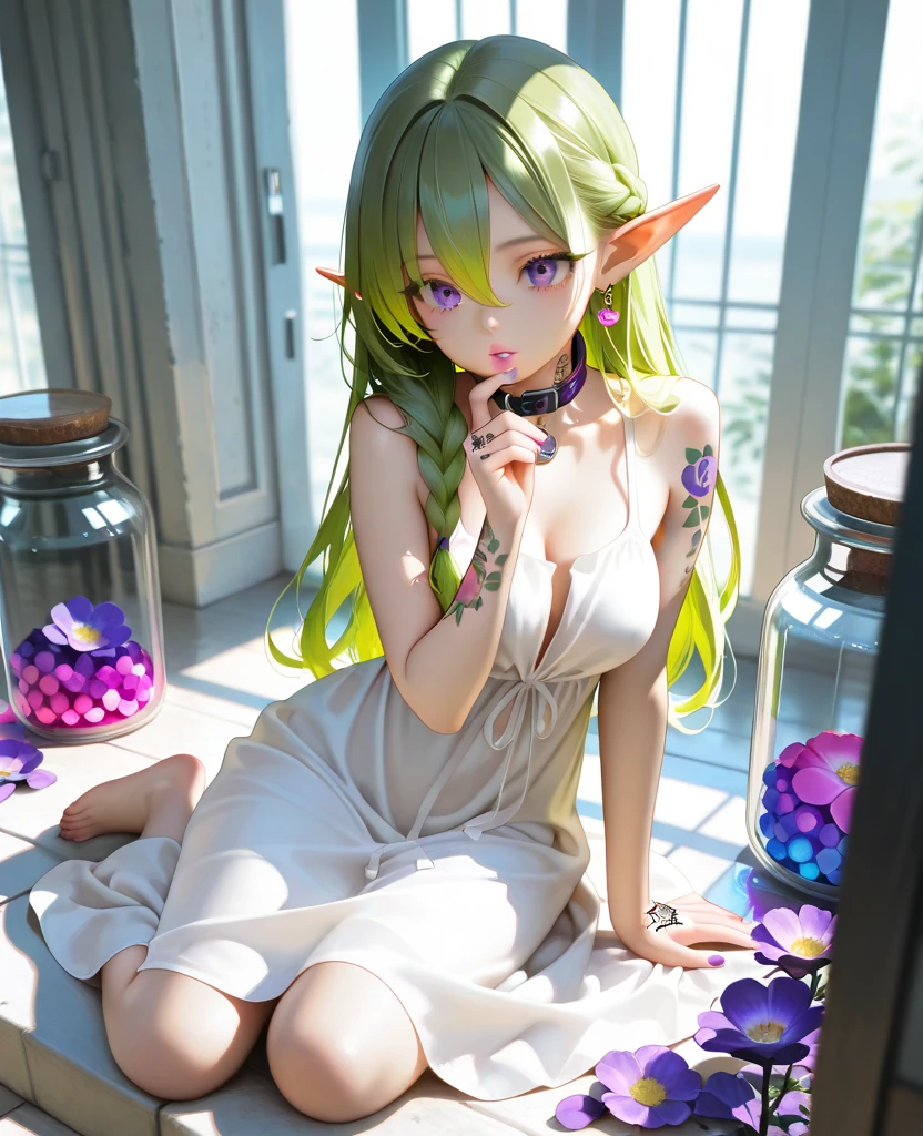ls, sharp focus, natural lighting, vibrant colors, fantasy style, dreamlike atmosphere, blooming flowers, floating butterflies, peaceful garden, soft sunlight, graceful posture, gentle smile, ethereal background, delicate lace decoration, flowing hair, elegant steps, enchanting beauty,4k,hentai,nude,pink pussy