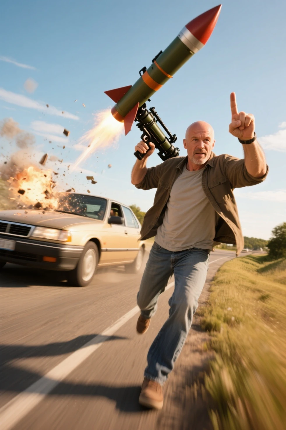 (ral-vlntxplzn-sdxl:1.3), (pope driving monstertruck jumping fragmented, dynamic, energetic:0.9) <lora:ral-vlntxplzn:1>