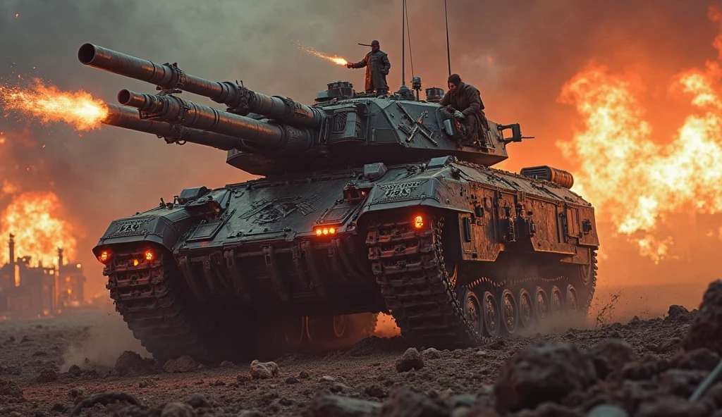 masterpiece, best quality, expressive eyes, absurdres, <lora:H.R.GigerWorld:1> gigerworld, battle tank