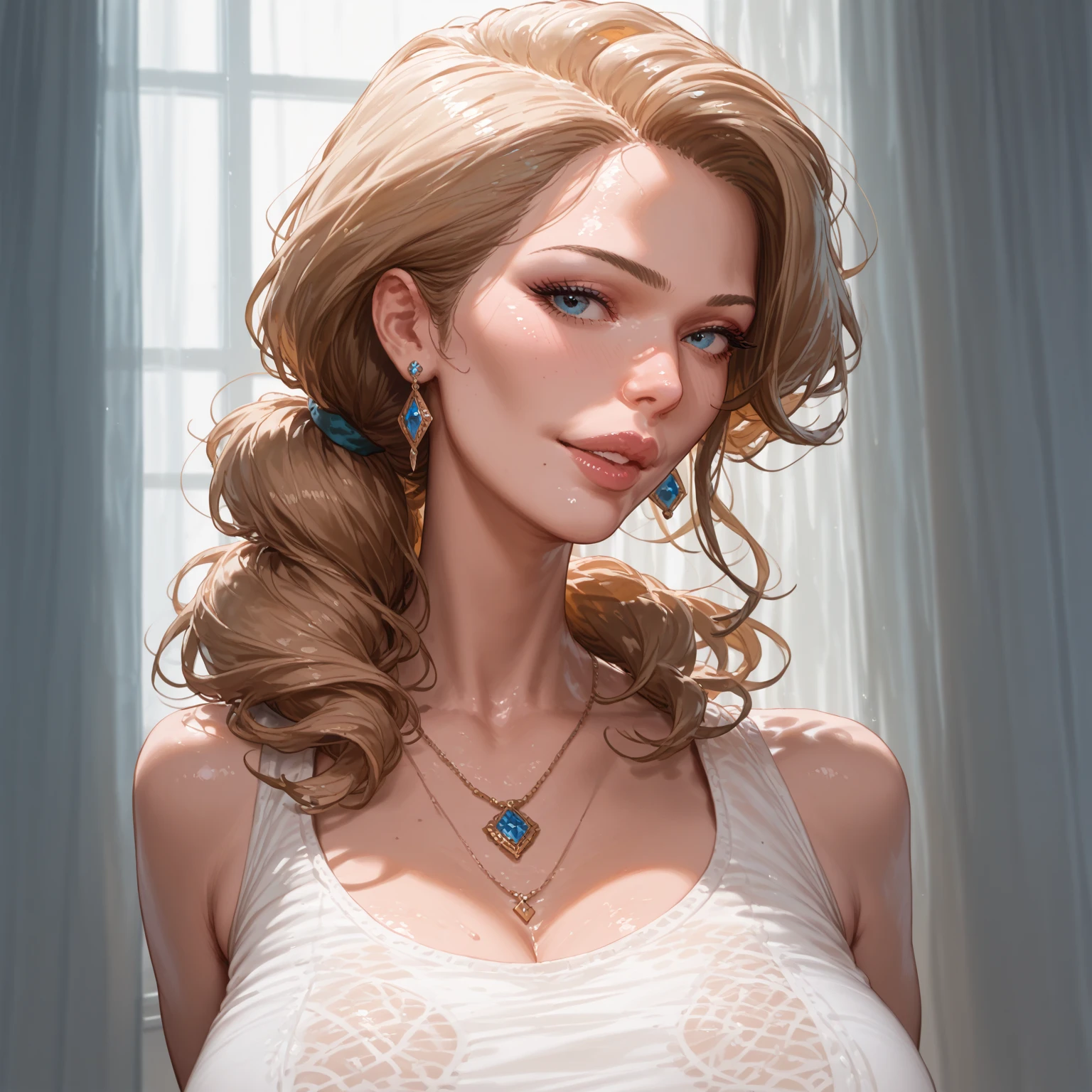 ((masterpiece)), ((best quality)), (detailed), perfect, solo, futanari, hentai,  pretty, mommy