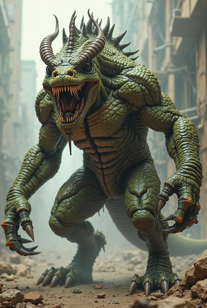 a beautiful girl with long brown hair, large breasts, screaming in terror, transforming into a dragon, city street, t-shirt, jeans, clothes ripping, photo-realistic, intricate details, dramatic lighting, dark fantasy, cinematic, highly detailed, 8k, award winning, masterpiece, transformation, best quality