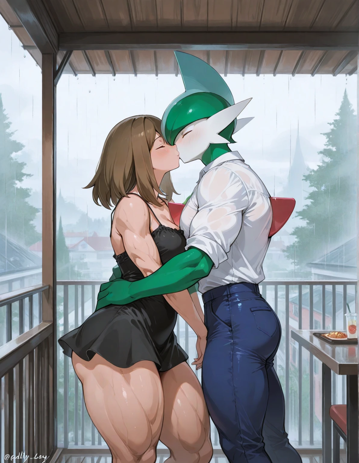 score_9, score_8_up, score_7_up,(masterpiece, best quality:1.2),in a room,night time,moon, 1guy,1 girl,officer Jenny, pokemon series, spike hair, breasts,smirk, red eyes, green hair, green hair, white gloves, police hat, star (symbol), uniform, (((suit jacket))), Break outside,cityBreak ,naked,Breck fucked by a guy,dick in ass,cum, sweat