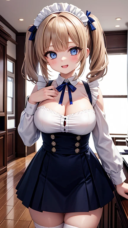 rabbit girl uniform, short skirt, big breasts , white silk stocking , projecting the breasts , sexy, cleavage, kneeling