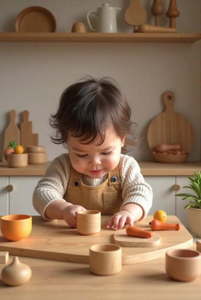 Children playing on the kitchen table