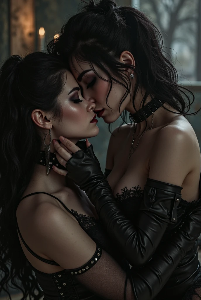 Kim Kardashian Goth kissing her girlfriend on video