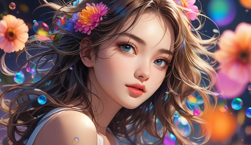 best quality, masterpiece, ultra high res, photorealistic, 1girl, offshoulder, smile