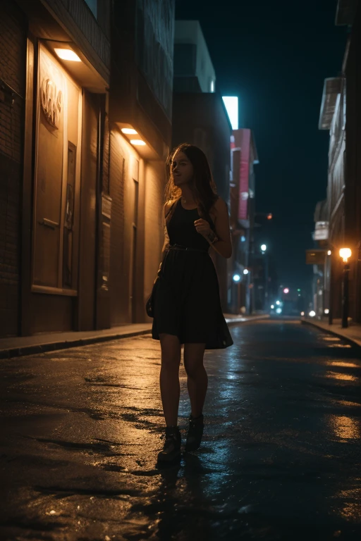 (1girl), (solo girl:1.3), Girl wearing a long evening red dress, windyupskirt, wind rises her skirt showing her perfect ass. Beautiful face, Mobile phone in her hand. She walks down NY streets. garbage dumpsters aroud, off-end road. City landscape. Alluring and sexy expression, Beautiful perfect face. Closed eyes, slightly open mouth, smooth skin, real pores, (windyupskirt), from behind, best quality, fine details, {{masterpiece, best quality, extremely detailed CG, unity 8k wallpaper, cinematic lighting, lens flare}}. ((extreme detail)), (ultra-detailed), best quality, ultra high res, (8k, RAW photo, masterpiece, realistic, photorealistic:1.4), 8k uhd, dslr, absurdres, ray tracing, high quality texture, intricate details, detailed texture, finely detailed. Dramatic dark lights, night illumination