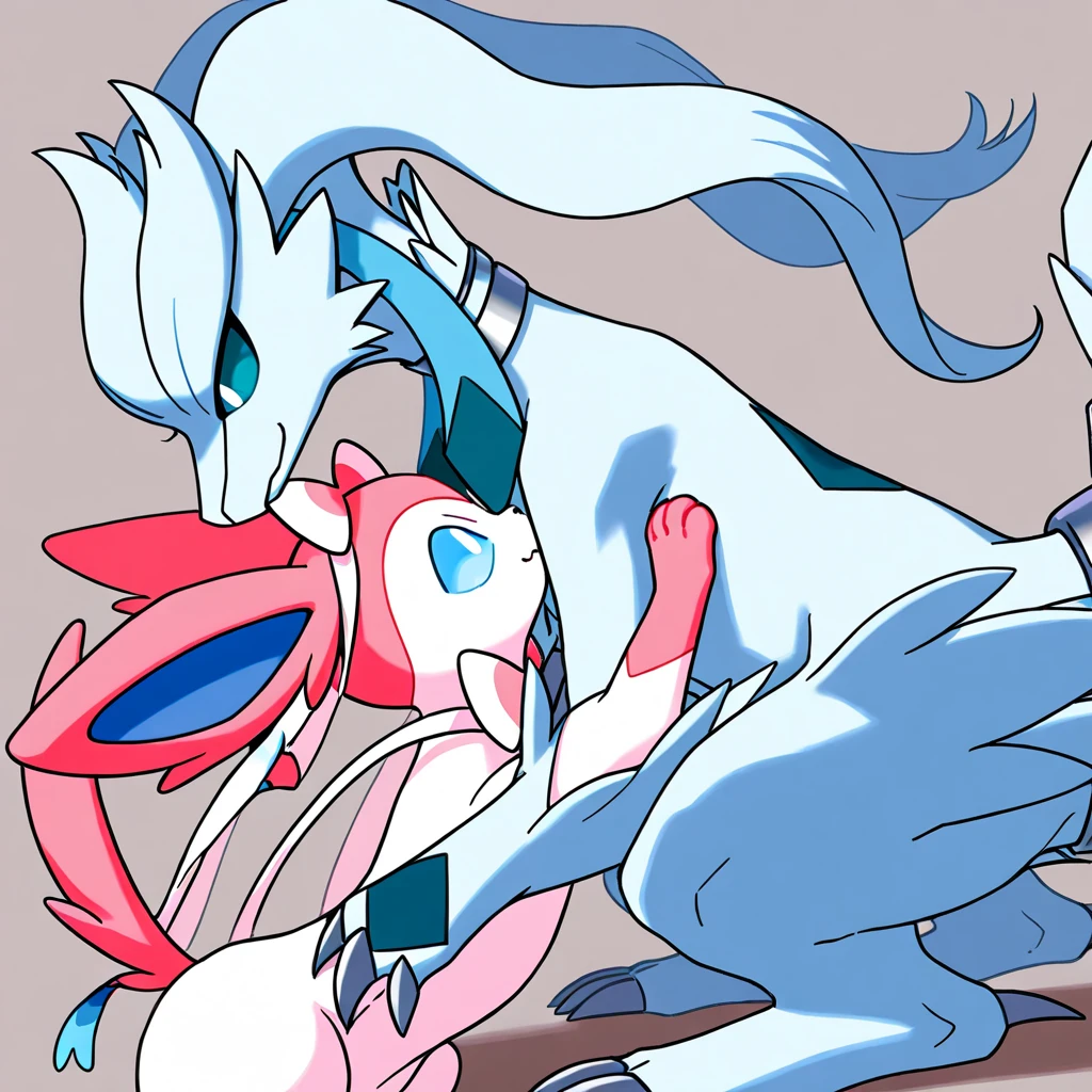 there are two sylveons,they have sex,orgasm face