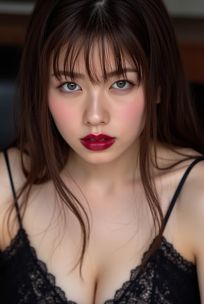 ((4x-UltraSharp)), (((SAD FACE EXPRESSION:1.1)), ((NECK LACE)), ((GOTHIC BLACK EYELASHES & LIPS)), ((BLACK LIPS)), ((Very Shorthaircut)), adorable, 1 girl, (face to face), 10 years old, baby face, happy, half body portrait, (face details: 1), (eye details: 1), ((tiny breasts)). ((croptank leopard pattern)), ((net stockings)), lingerie ((red lips)), view from lie down