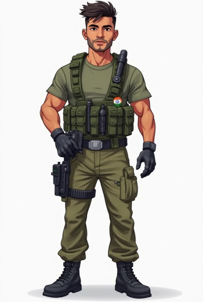 Solid snake ligando o seu isqueiro para fumar o seu cigarro e fundo cinza