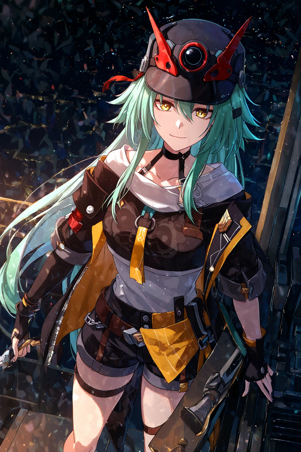 Amber from Genshin Impact as a melusine.