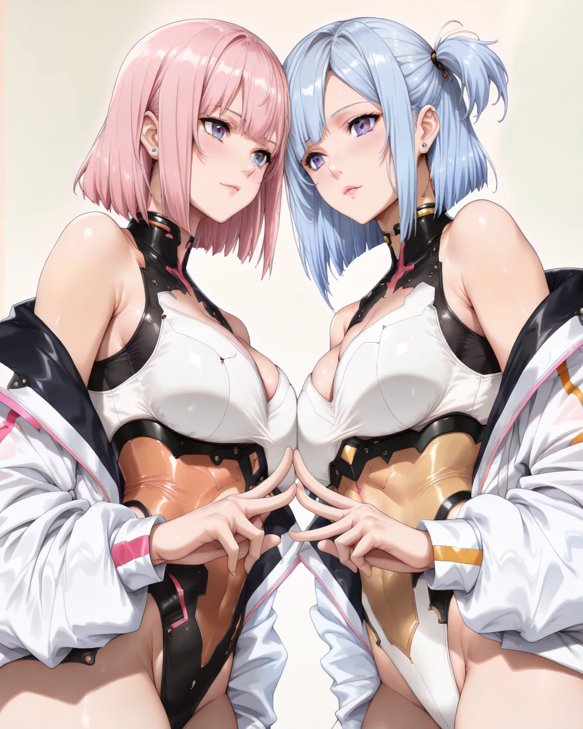 Beautiful girl with hands tied to the wall,legs are open,with no underpants,Pubic hair shows through,ultra - detailed,quadratic element,8K,top-quality