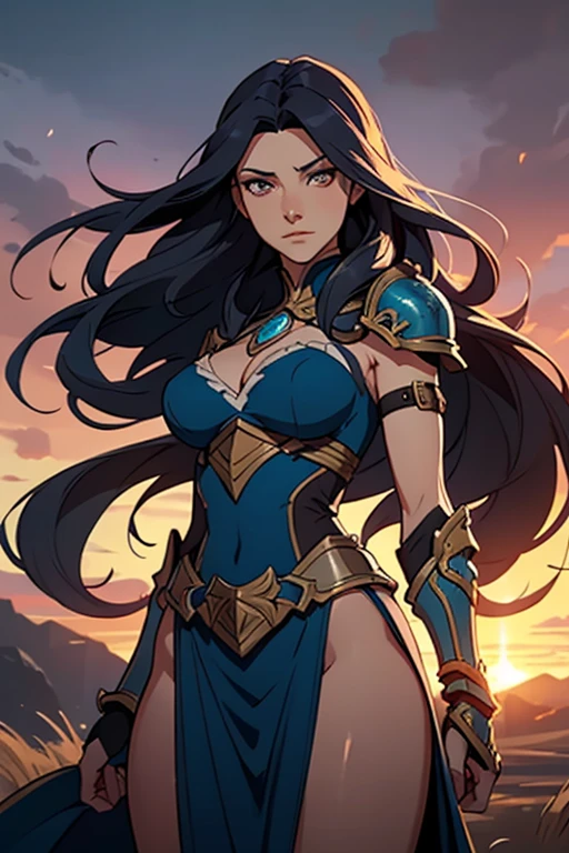 90s anime, 1girl, Pirotess (Lodoss), dark skin, elf, cape, very long hair, shiny skin, large breasts, standing,
outdoor, illustrated by nobuteru yuuki, extremely detailed, beautiful, delicate, perfect, intricate, warm light, cinematic composition, dramatic atmosphere, highly saturated colors, inspired
fcPortrait, CR1.2,
<lora:NobYuuki-lora-01:1>, <lora:Krys_Decker_style_v1:1>