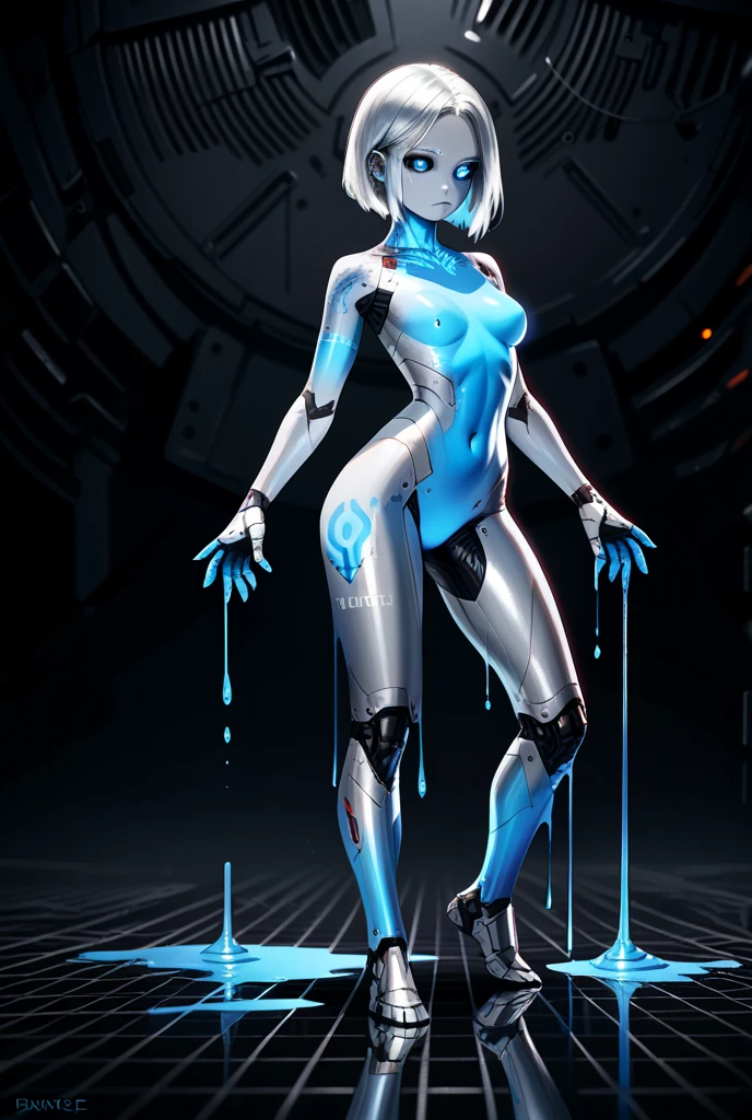(Masterpiece:1.2), (best quality:1.2),, ((masterpiece, best quality):1.3) a girl, ((translucent skin:1.4)), ((slendered abs:1.4)), tron circuit, (gigantic breasts:1.2), wearing ((high-tech metal alloys intricate to the body)), (micro shorts and bustier made in biotechnology with tron circuits intricate), (extremely detailed image with rich colors), floating sex goddess, mostly nude, thigh-gap, skinny-fit body