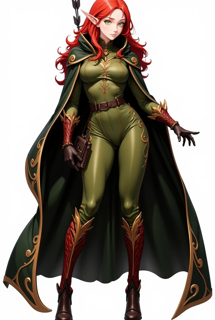 ((masterpiece)),(((best quality))),((character design sheet)), digimon character rosemon, (eyes Covered) ((Rosemon)), ((side body view:1.3)) (green cape:1.3), mature face, (green vine hair),((asian eyes:1.4)), ((thigh high black boots)) above knees:1.4), (rose head), defined cheekbones,((long hair:1.2)), high cheekbones, illustration, muscular, sexy bimbo, (gigantic breasts:1.3) red hair, ((detailed face:1.4)) beautiful woman, (black gloves :1.2), (pink skin:1.4) , (red lipstick:1.4), shiny skin, scribbles and marks,(puffy lips:1.4), rough sketches, pose, 8k,16k, (simple background, white background: 1.3) ((cool color palette))