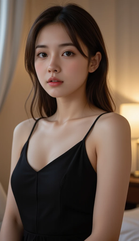 (64k uhd、Raw photography、top-quality、masterpiecel1.4)、(realisitic、Photorealsitic:1.37)、Photo of Japan girl in black((loose)Camisole)、 natural(midium breasts:1.35)、(micro:1.4)Lace pantie、looking at away、(Kpop Idol)Train、molesting、校服、Idol、kawaii faces、Tears、A man rubs my chest from behind、ssex、teats、