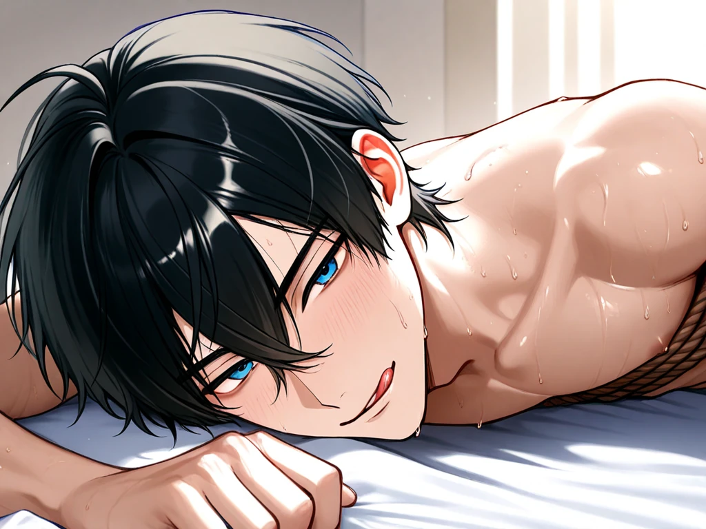 Luffy fucking completely naked Hinata Hyūga long dark blue hair lavender white eyes busty POV Blowjob