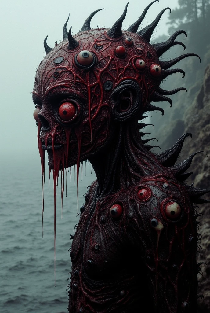 ((Highest quality, 8K, masterpiece: 1.4)),((Amazing details: 1.3)),((figure: 1.2)),((High resolution: 1.1)),Spooky, Horror, worm, Dark Style, Dark fantasy,Tentacles, Skin color, Realistic, Dark atmosphere, Chiaroscuro, Film Grain, Peristalsis,