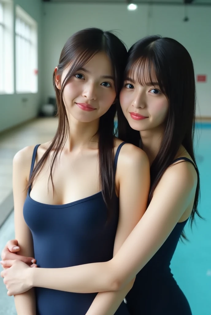 Highest quality, Realistic, In detail, High resolution, 8k wallpaper, Perfect dynamic composition, (Beautiful attention to detail), Long Hair, Medium Hair, ponytail, (Huge breasts), ((Showing off your breasts)), (((thin))), (((alone))), ((1 girl)), Sit on the floor, Sit by the pool, ((topless)), ((Nipples)), ((Camel Toe)), ((Spread your legs)), (((Glossy competition swimsuit))), (((Glossy competitive swimsuit))), (((Shiny school swimsuit))), (((Shiny school swimsuit))), (((Shiny Bikini))), ((The best smile)), (((Droopy eyes))), Young Beauty, Japanese, Cute Japanese, Resort scenery,
