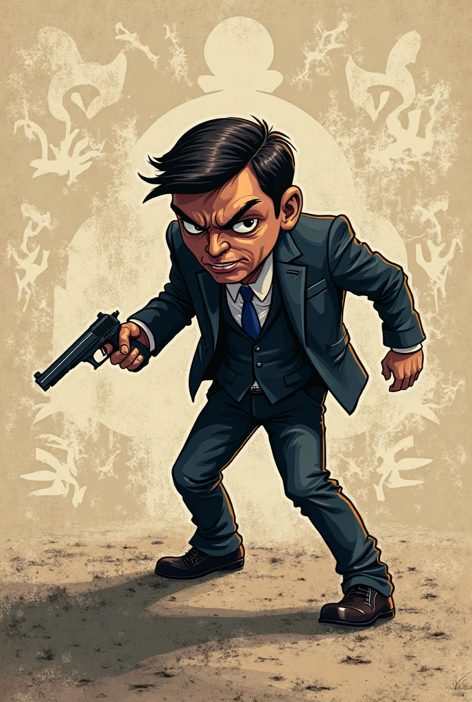 jose rizal casting a magic spell using pencil as a wand to break the handcuffs of the slave 
drawing cartoon simple
