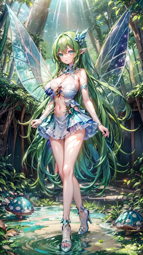 (masterpiece), best quality, highres, (realistic face:1.1), (hyperrealistic:1.3), 4k, 8k, Detailed Illustration, intricate detail, (night:1.5), glowing particles, floating, 1girl, (tight butterfly themed dress), butterfly styled dress, see through top, diadem, mini skirt, (skin thight:1.3) ((full_body)), fit female,, goddess, nymph, medium breasts , perfect eyes, sexy, (shiny skin:1.2),(outdoors:1.3), (nature background:1.3), (bioluminescent fern), glowing moss, (small head:0.5), cinematic lighting, sharp shadows, amazing quality, amazing shading, soft lighting, (symetrical:0.5), facing camera,
ultra-detailed ,
