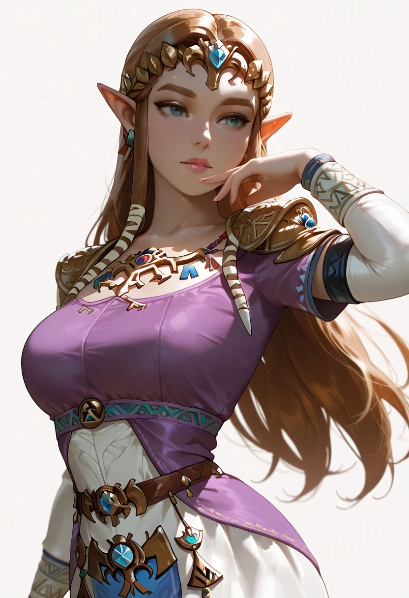 (((Face close-up))),(((No background))),(Expressionless),((((Portrait of a woman alone)))))),((Upper Body)),((alone)),((Exposed shoulders)),Anime art style,masterpiece,(Highest quality), (Super detailed),(Very delicate and beautiful),(alone),(detailedな顔と目),Beautiful eyes like jewels,(A truly gorgeous jeweled ruffled rococo ball gown dress),(((Mature Woman,Queen))),((1 Queen in a beautiful embroidery and jeweled absolutely gorgeous rococo ballgown dress with voluminous full length hoop skirt)),((Straight Long Hair)),,Cleavage,(bed),lengthーgloves,((((Side angle)))),((((Adult Expressions)))),((((Beautiful Face)))),((((dress)))),(()),(((Long Hair)))),((((Straight hair)))),((Cleavage)),((((Dark brown hair)))),Princess Zelda,((chest is slightly exposed)), ((Highest quality)),,(Very detailed) ,((Purple blouse)),((Hair blowing in the wind)),Brown Hair,(()),, ((Highest quality)), (Very detailed),((detailed)),(((pray))),Nintendo, The Legend of Zelda),,((alone)), ((Highest quality)), (Very detailed), ,