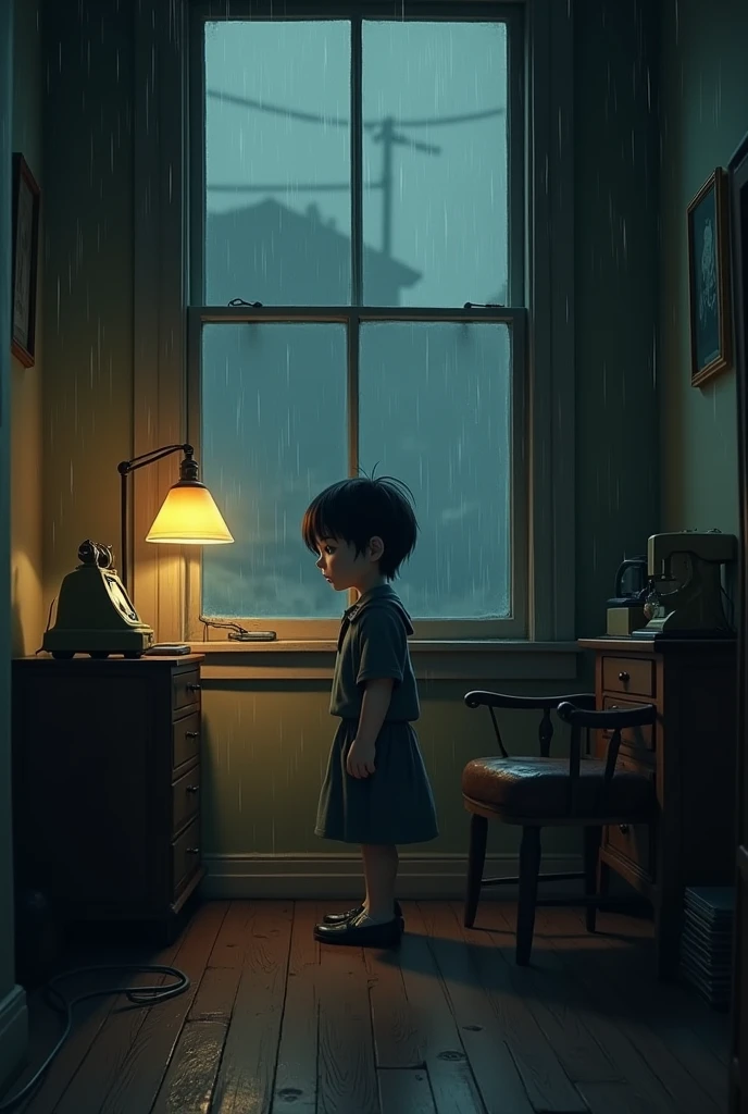 Disappointed look painting style
