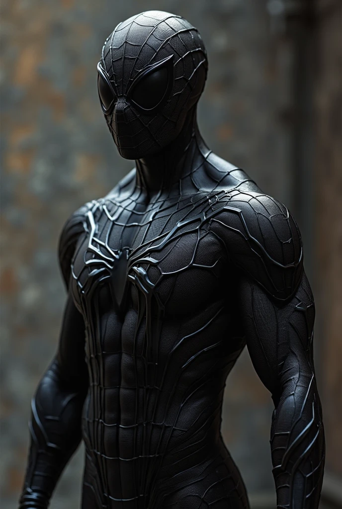 Spiderman with dark suit and dark background