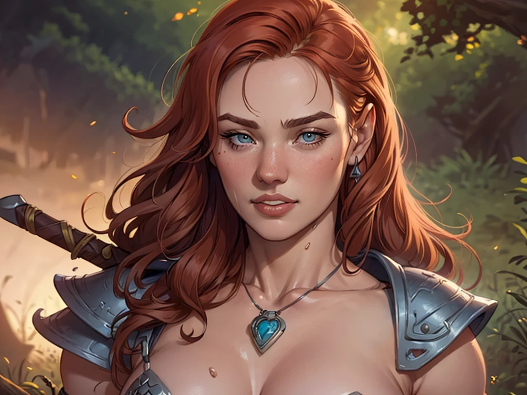 Viking character with scars of war, image of a erotic woman, cartoon art style, digital illustration style, highly detailed character design, courage detailed digital art, Forest fan art, Portrait Character Design, beautiful digital illustration, high-quality portrait, comic book art, young woman with beautiful hair, Beautiful outlined eyes Medium large bust and wonderful sensual clothes. expression of sexual desire image, full body illustration
